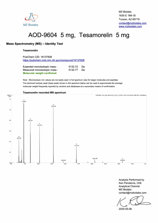 AOD 9604/Tesamorelin stack (5mg/5mg)