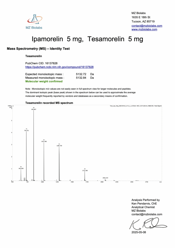 Tesamorelin+Ipamorelin Blend (5mg/5mg)
